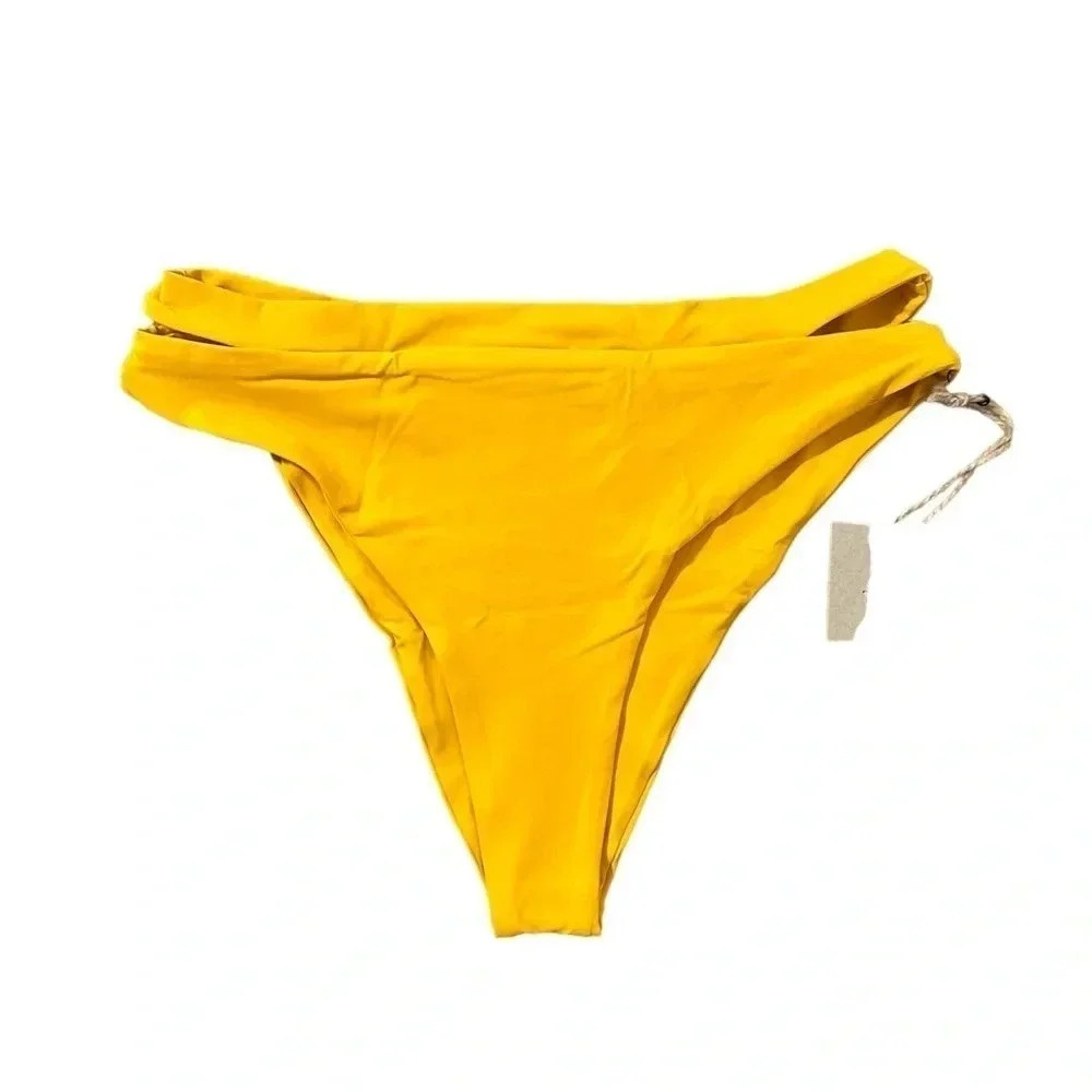 TOAST SWIM Signature Cut Out Marigold Orange 🍊 Tropical Bottoms ONLY NWT Size S
